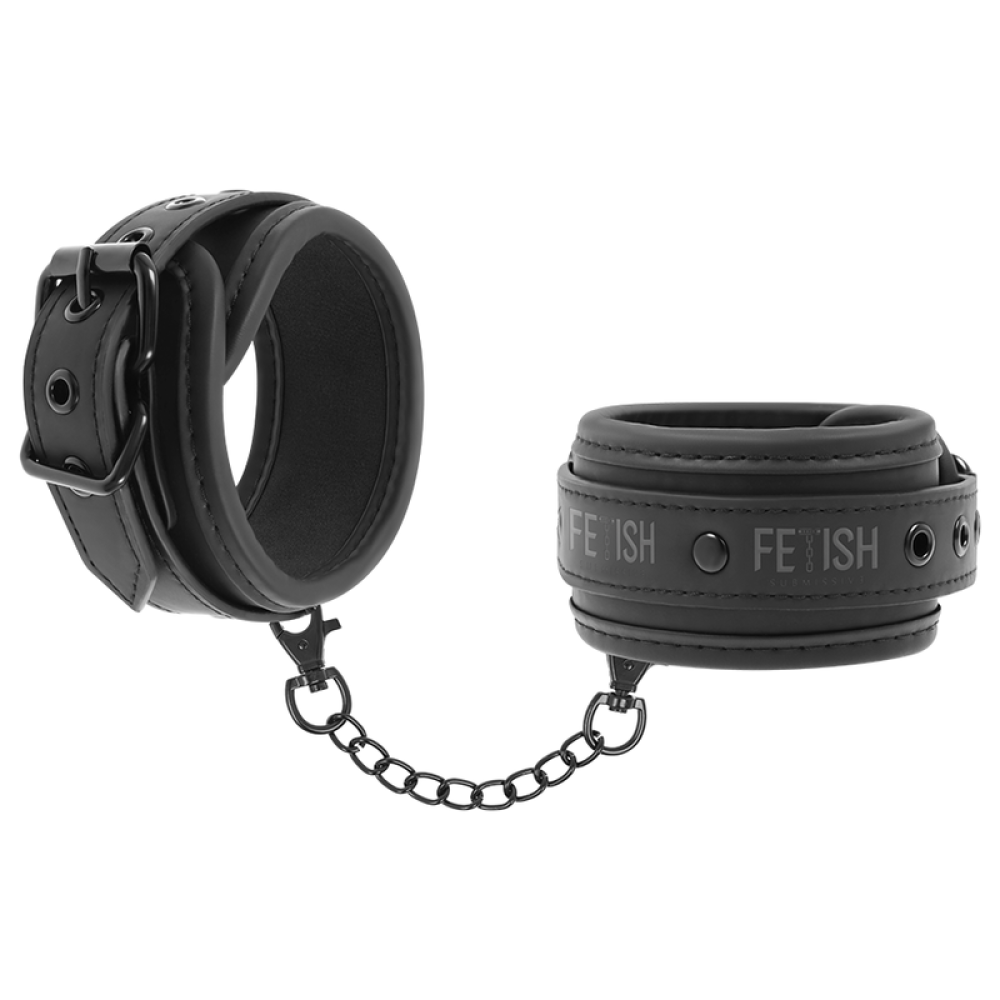 Fetish Submissive Vegan Leather Handcuffs