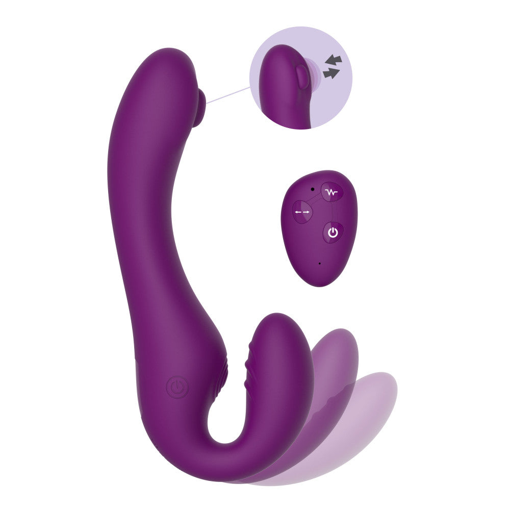 Vibrating Double Strapless Dildo with Xocoon Remote