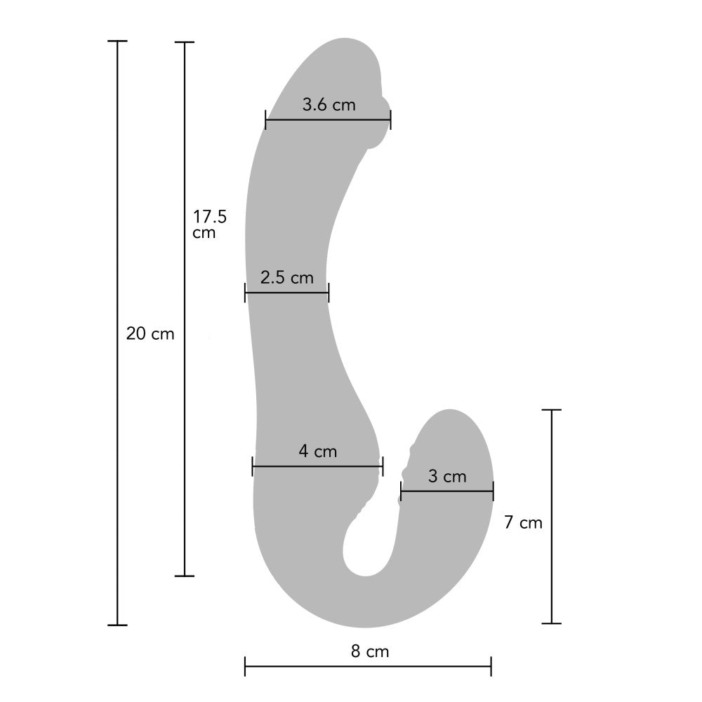 Vibrating Double Strapless Dildo with Xocoon Remote