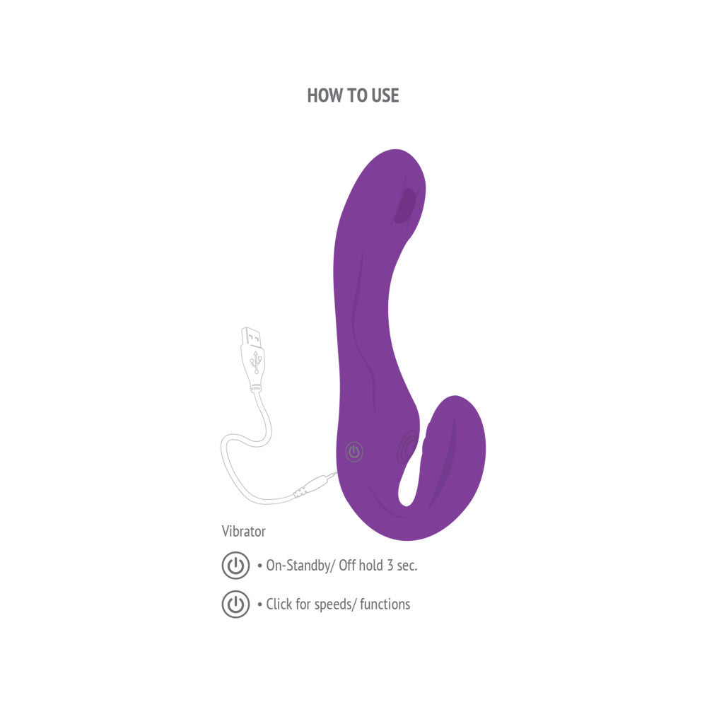 Vibrating Double Strapless Dildo with Xocoon Remote