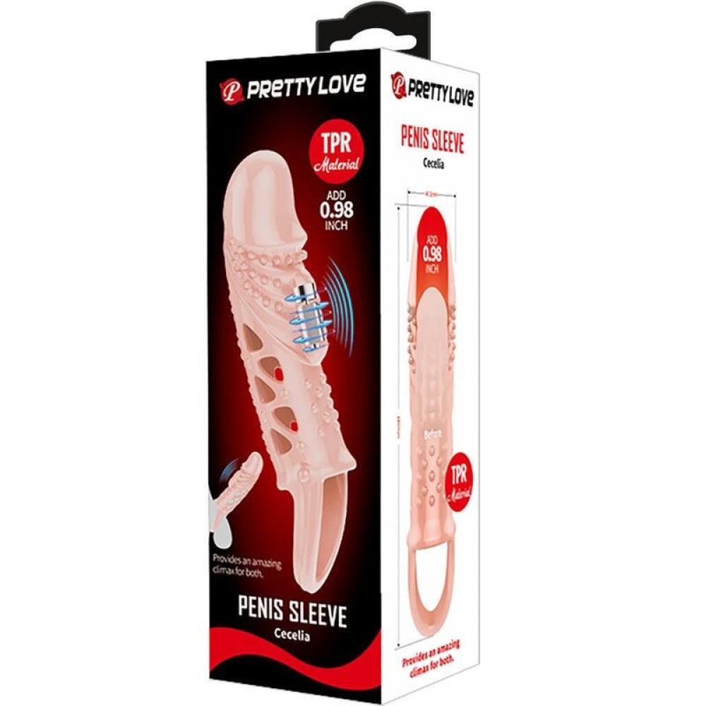 Vibrating Penis Extender with Testicle Ring Cecelia