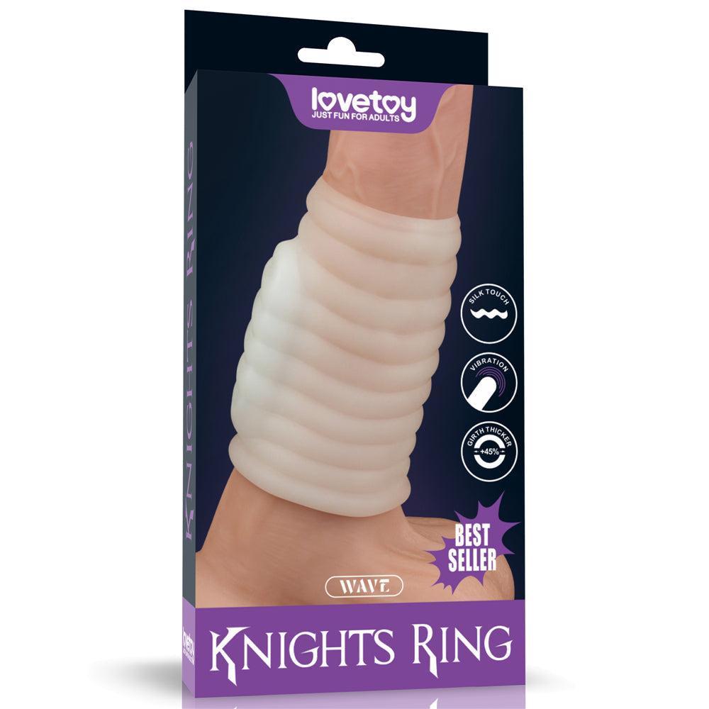 Knights Ring IV Ribbed Vibrating Penis Sleeve