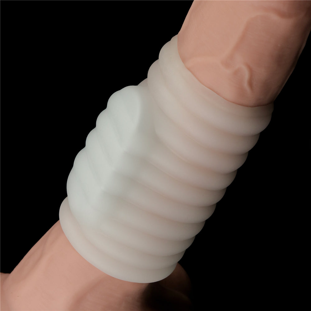 Vibrating Ribbed Penis Enlarger Knights Ring IV