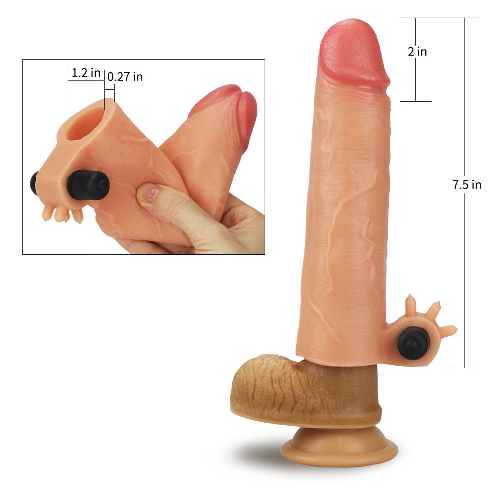 Vibrating Silicone Penis Extender & Thickener Nature Extender