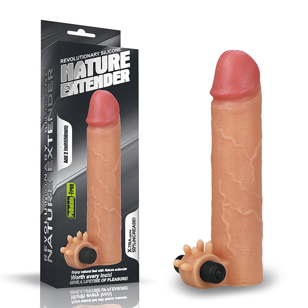 Vibrating Silicone Penis Extender & Thickener Nature Extender