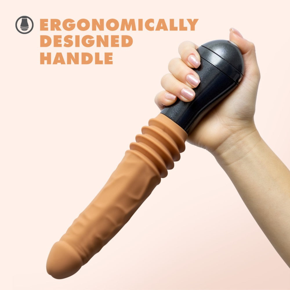 Vibrating Spinning and Thrusting Realistic Silicone Dr. Arthur Mocha