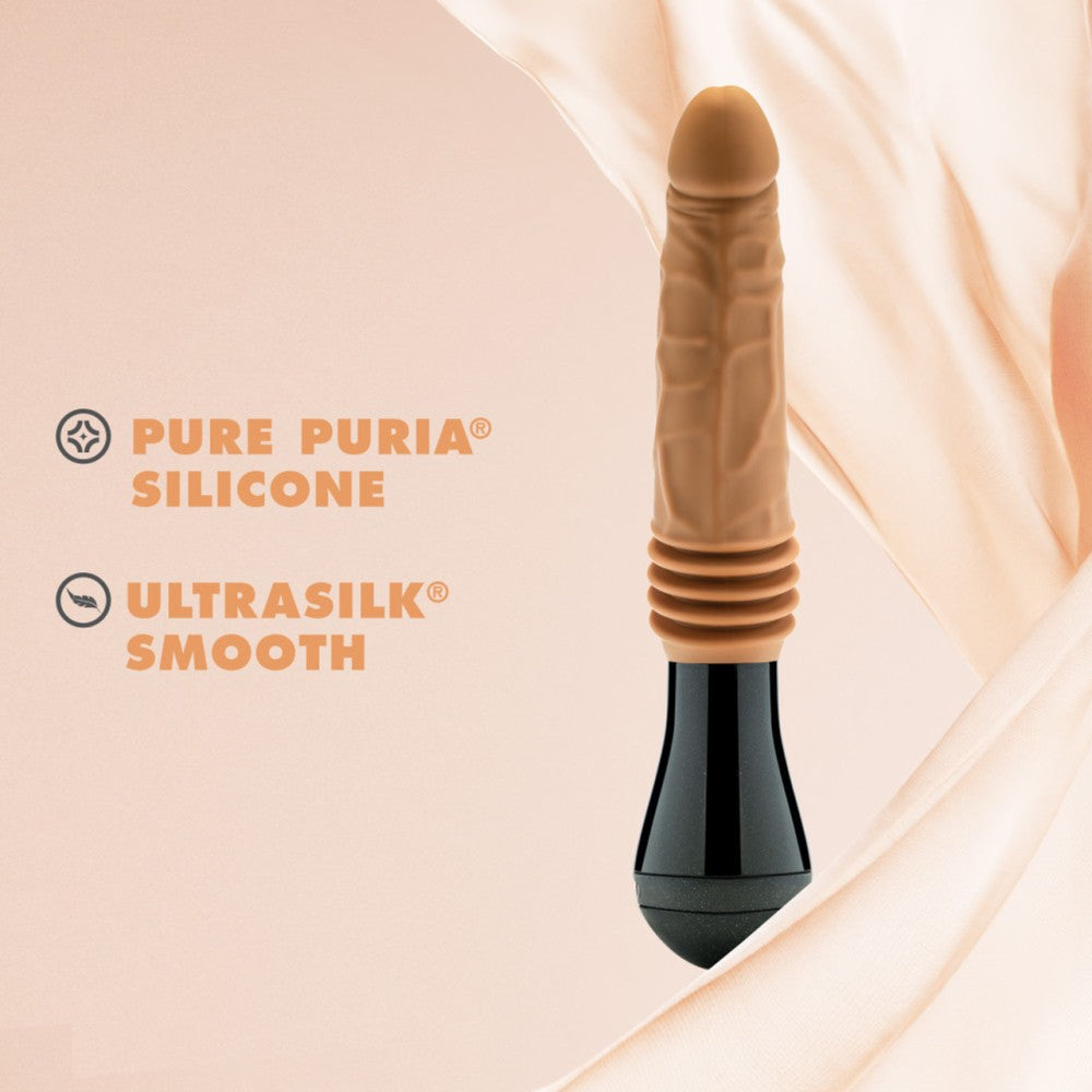 Vibrating Spinning and Thrusting Realistic Silicone Dr. Arthur Mocha