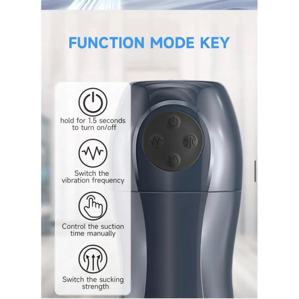 Vibrating & Sucking Tronik Masturbator