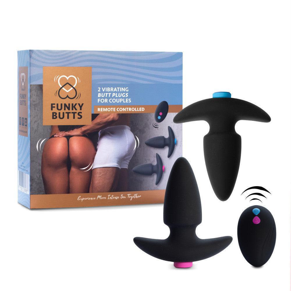Funky Butts Vibrating Butt Plugs For Couples with Wireless Remote