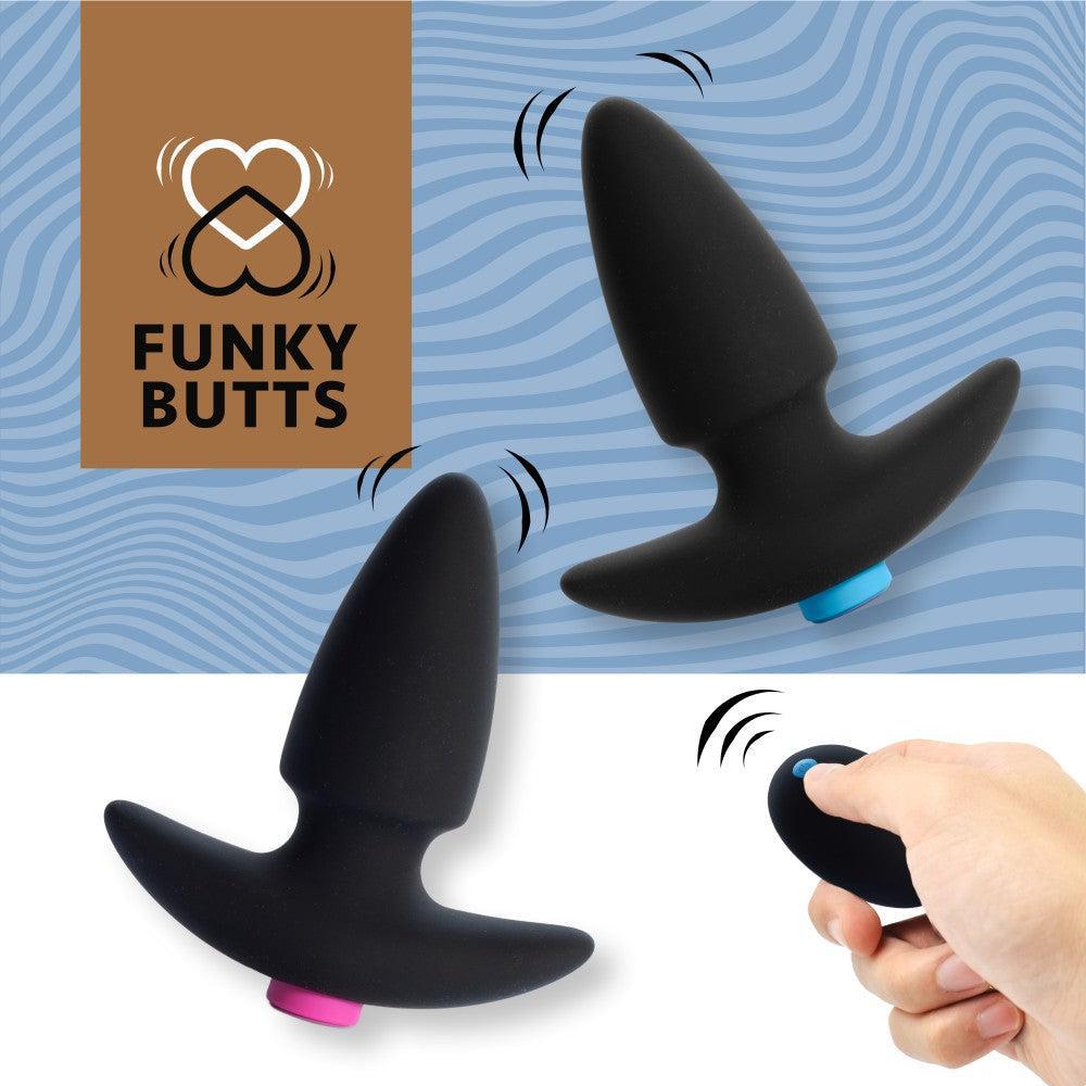 Funky Butts Vibrating Butt Plugs For Couples with Wireless Remote