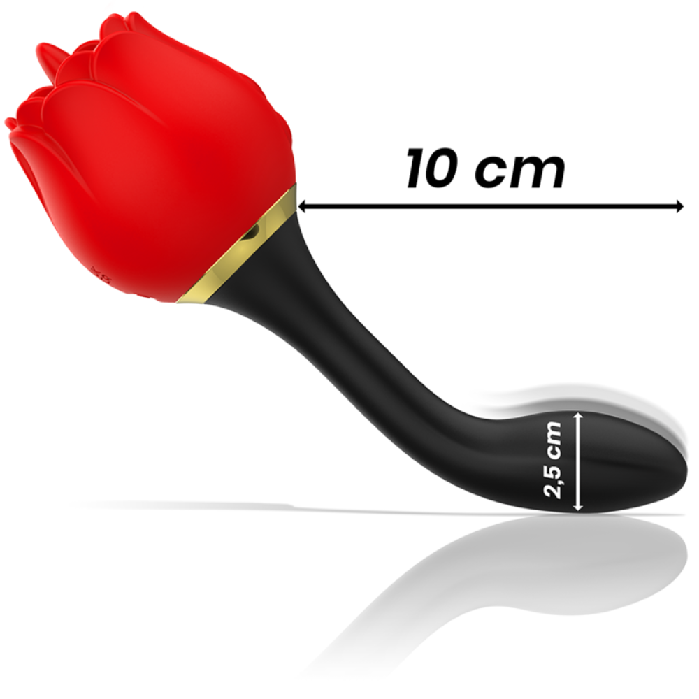 Vibrating anal toy with clitoris stimulator - Rose Mia Praga Double Pleasure