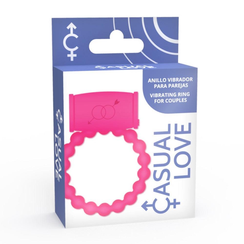 Casual Love Vibrating Silicone Cock Ring Pink
