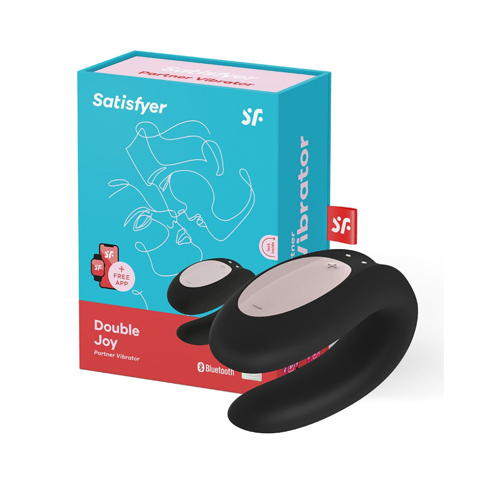 Vibrator for couples Satisfyer Double Joy black with App