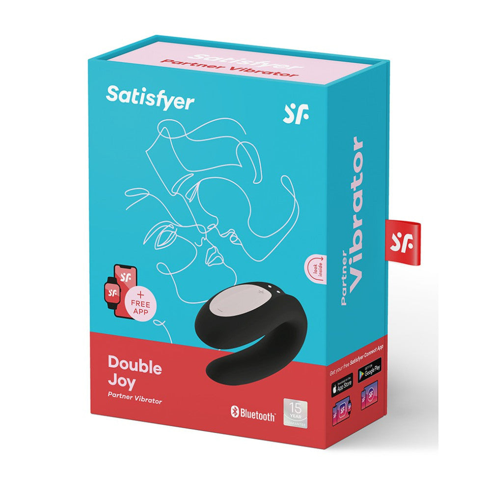 Vibrator for couples Satisfyer Double Joy black with App