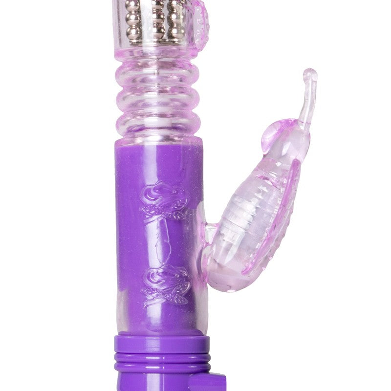 Vibrator with movable end "back and forth" Butterfly purple