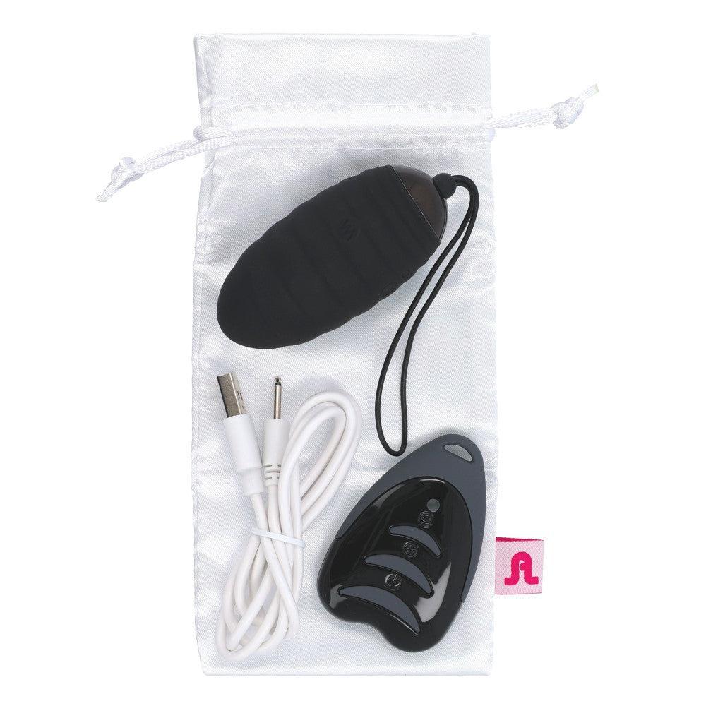 Ocean Breeze 2.0 Vibrating Egg with Remote Black