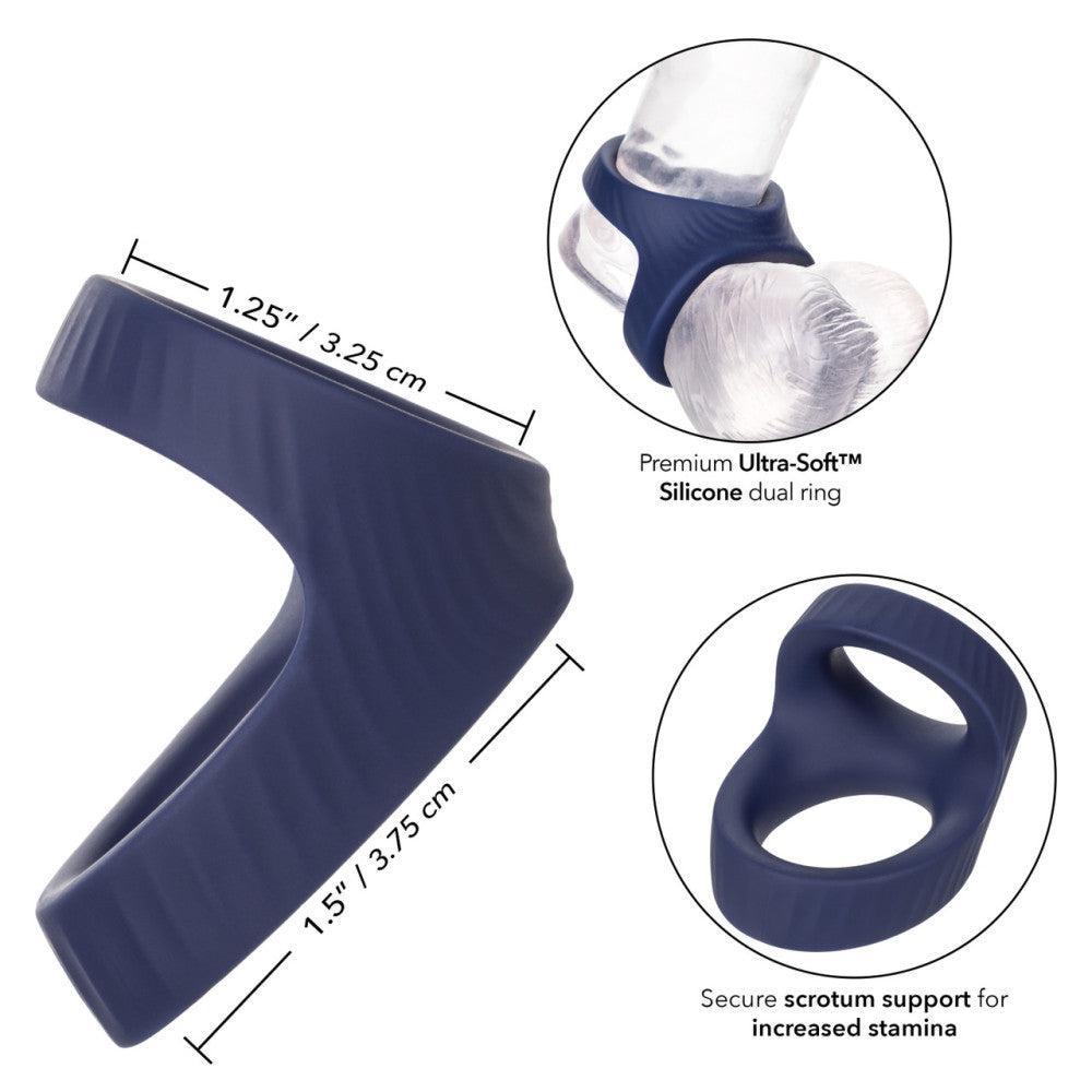 Viceroy Double Silicone Cock Ring & Ball Strap