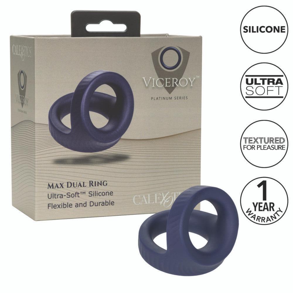 Viceroy Double Silicone Cock Ring & Ball Strap