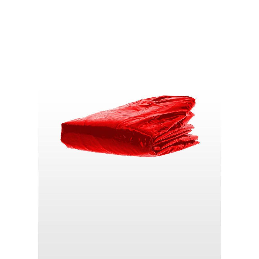 Vinyl sex bed linen 240x220 cm. Taboom Wet Play red