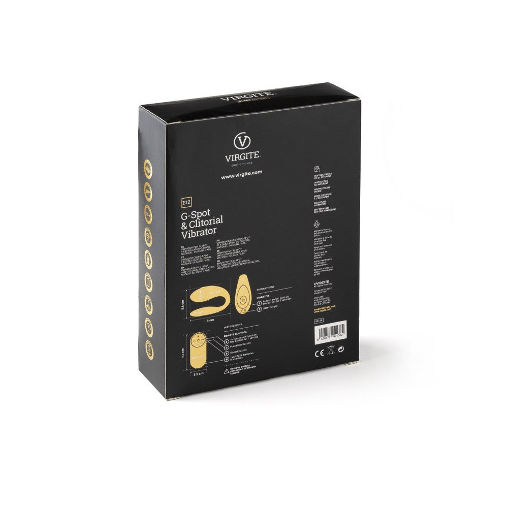 Virgite E12 Remote Control Vibrator for Couples Black