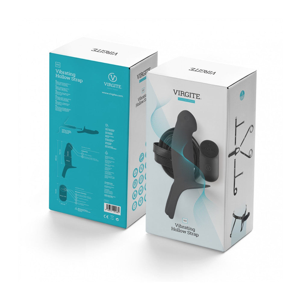 Virgite H3 Strap-on with Hollow Silicone Vibrating Dildo