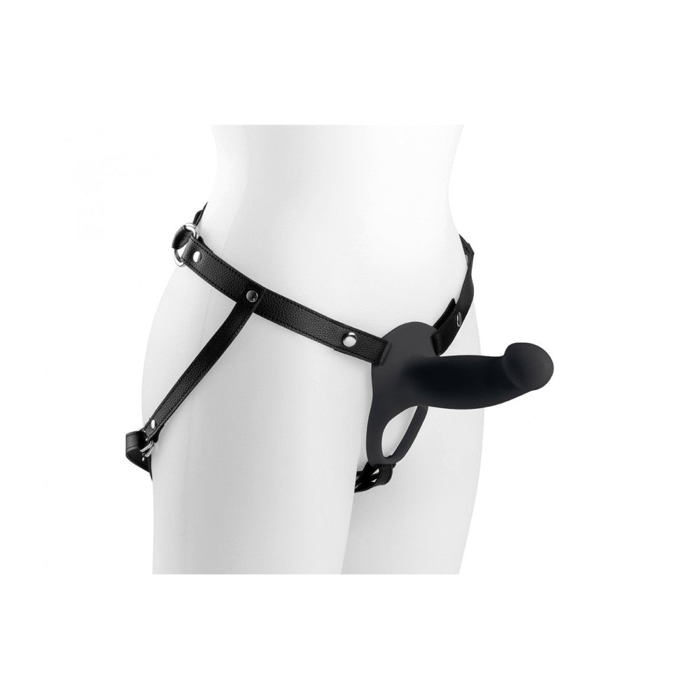 Virgite H3 Strap-on with Hollow Silicone Vibrating Dildo
