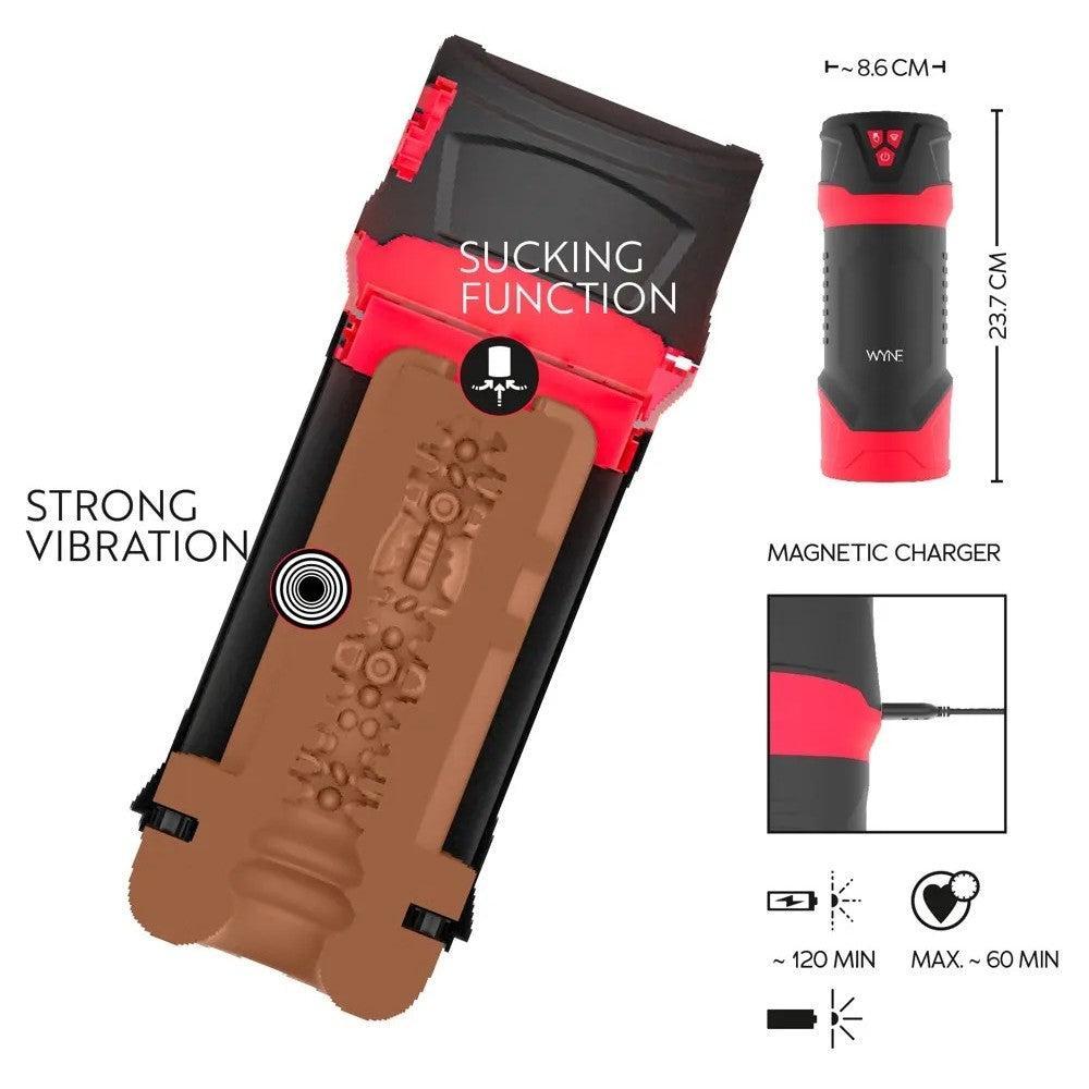 WYNE Rechargeable Vibrating & Sucking Masturbator