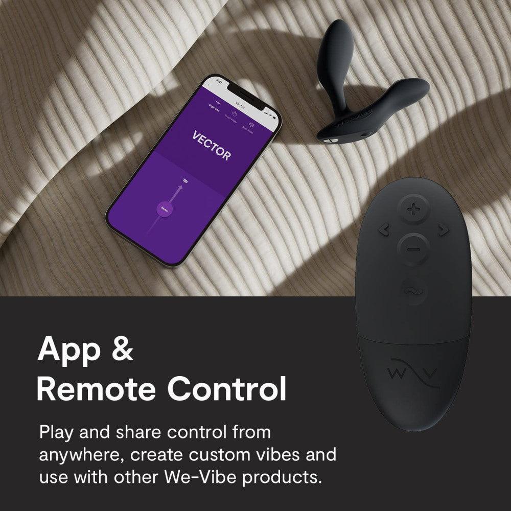 We-Vibe Vector+ Luxury Prostate Stimulator with App Black