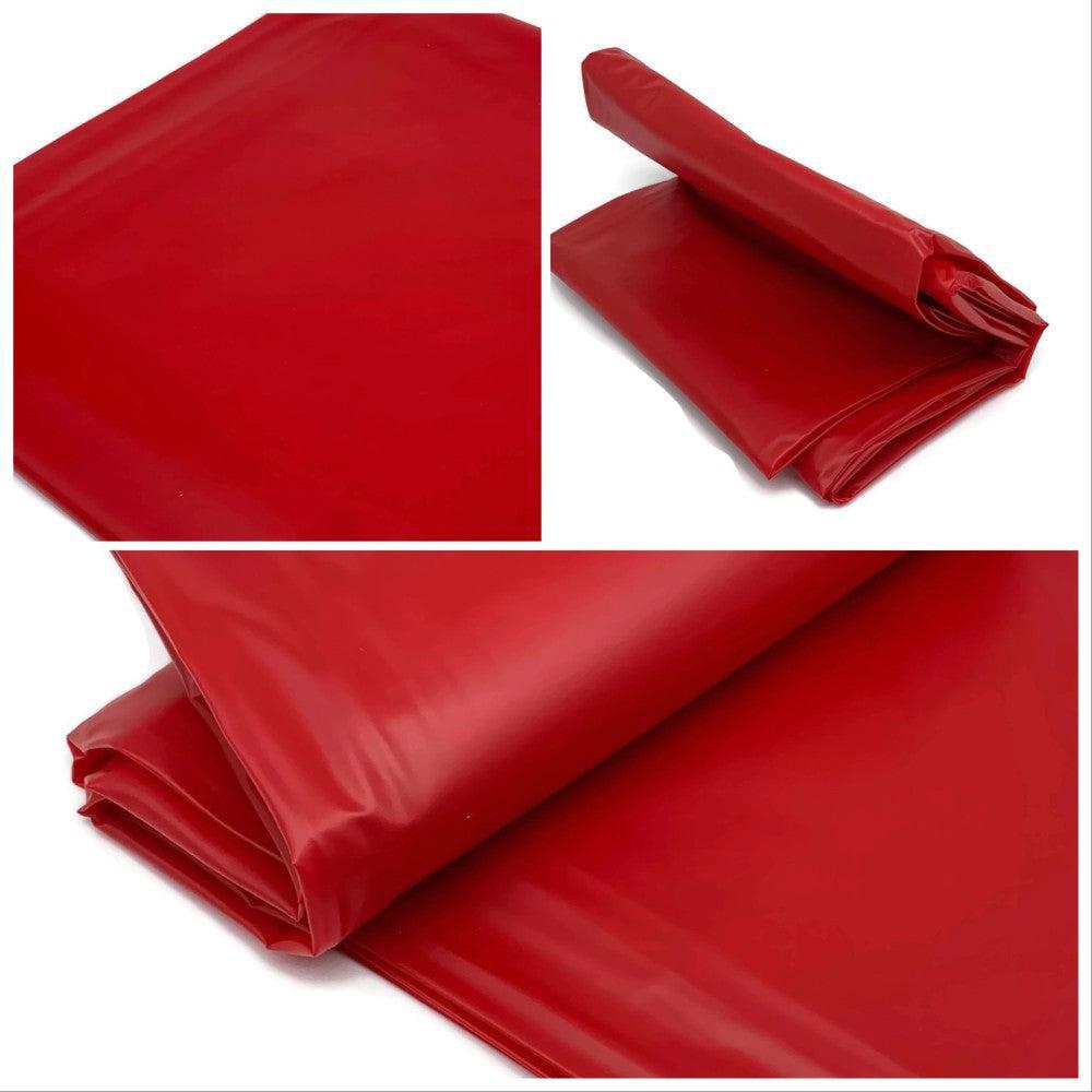 Wet Games Red Vinyl Sex Bed Sheet