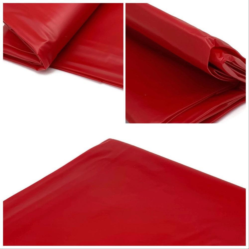 Wet Games Red Vinyl Sex Bed Sheet