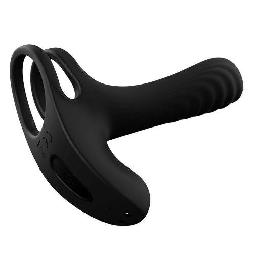 Yummy Game Rechargeable Silicone Couples Stimulator Black