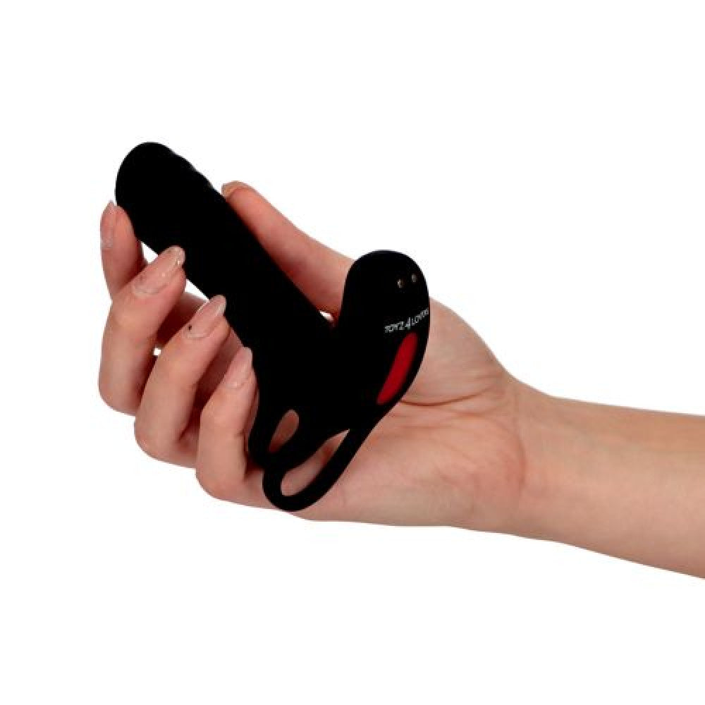 Yummy Game Rechargeable Silicone Couples Stimulator Black