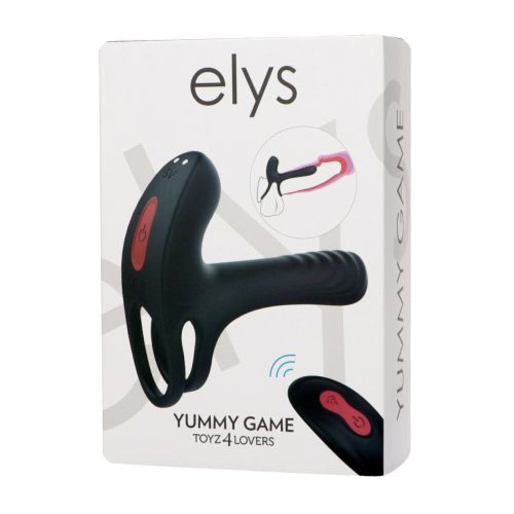 Yummy Game Rechargeable Silicone Couples Stimulator Black