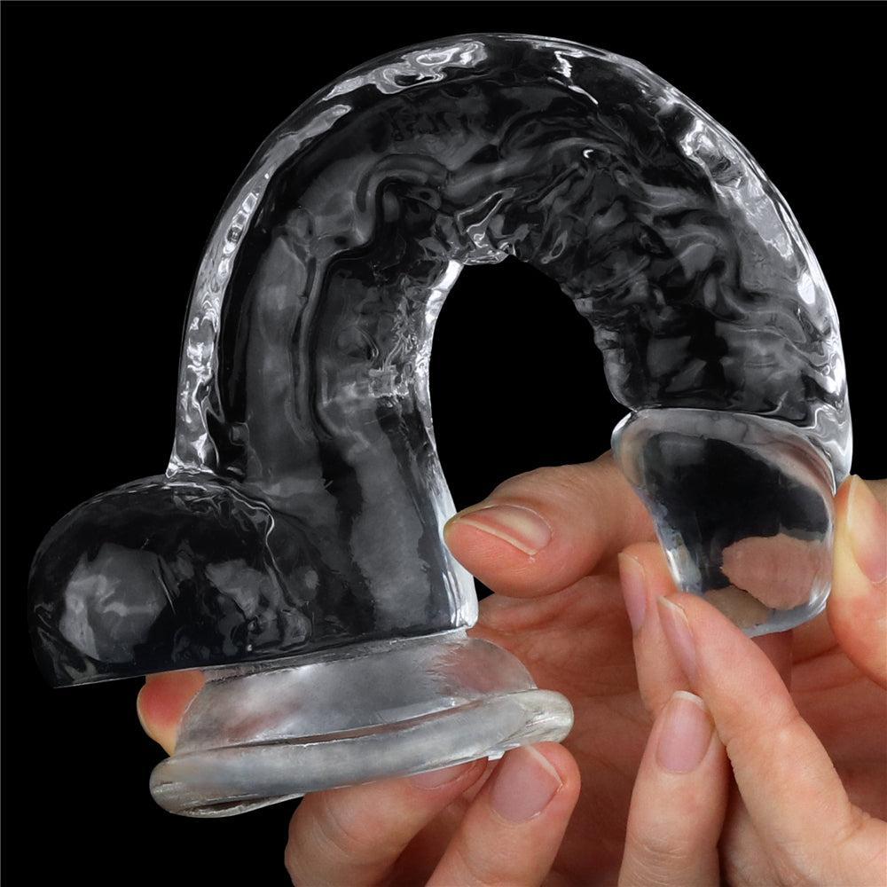 Flawless Clear Flexible Realistic Dildo 7.5"