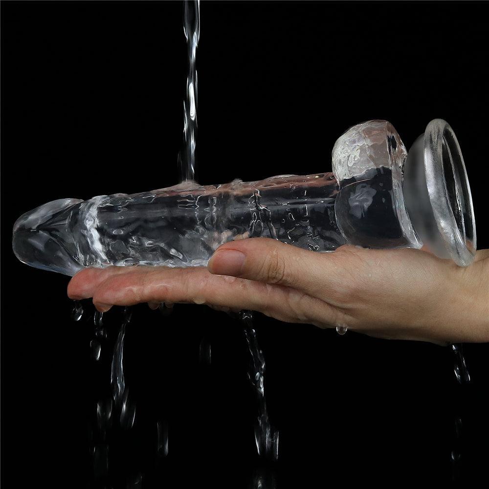 Flawless Clear Flexible Realistic Dildo 7.5"