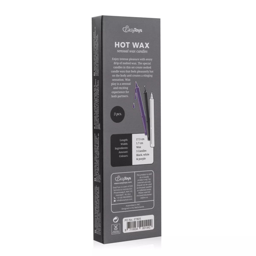 Sensual Hot Wax Low Temperature Candles 3 Pcs.