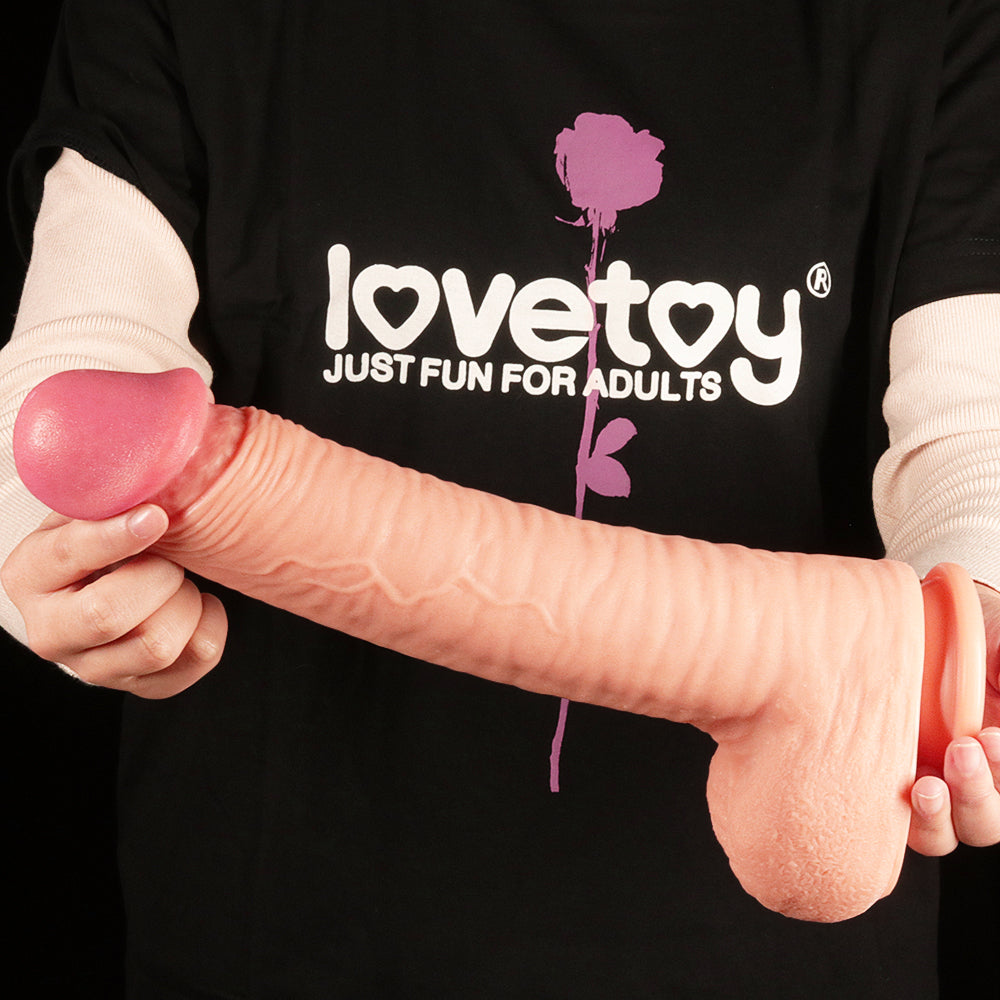Nature Cock 12" Large Dual Layer Realistic Silicone Dildo