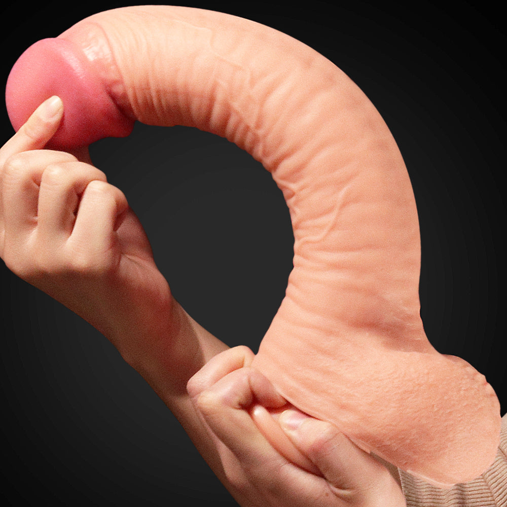 Nature Cock 12" Large Dual Layer Realistic Silicone Dildo