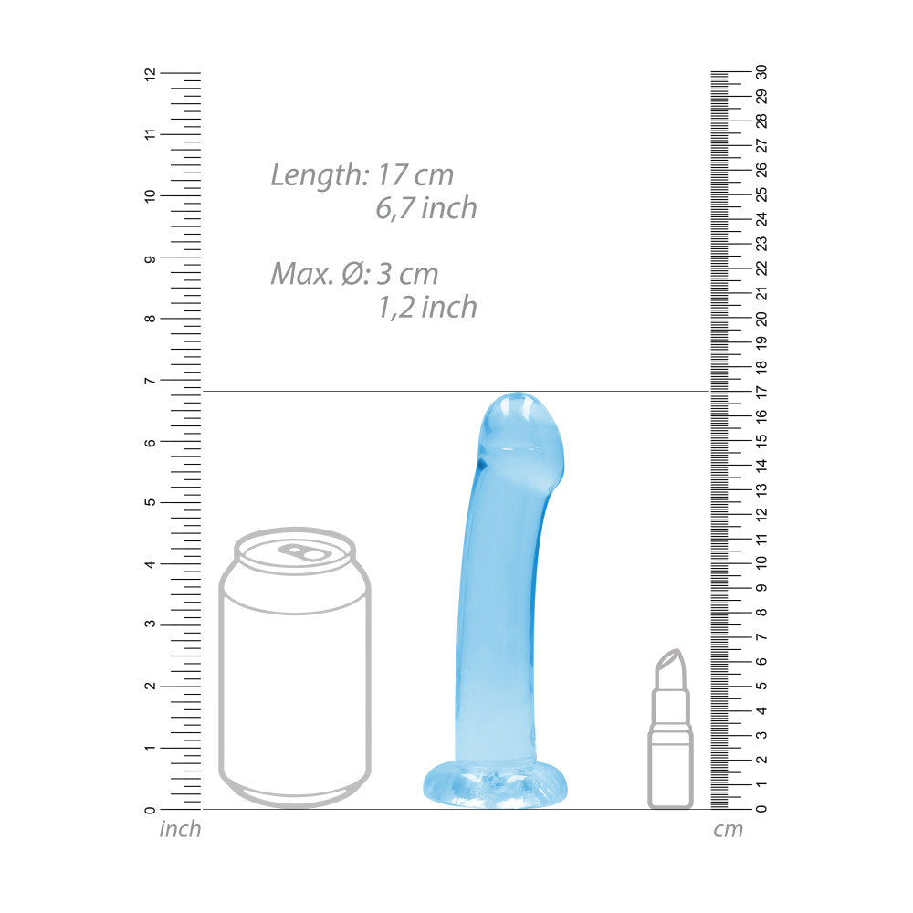 Real Rock Crystal Clear 7" Jelly Dildo