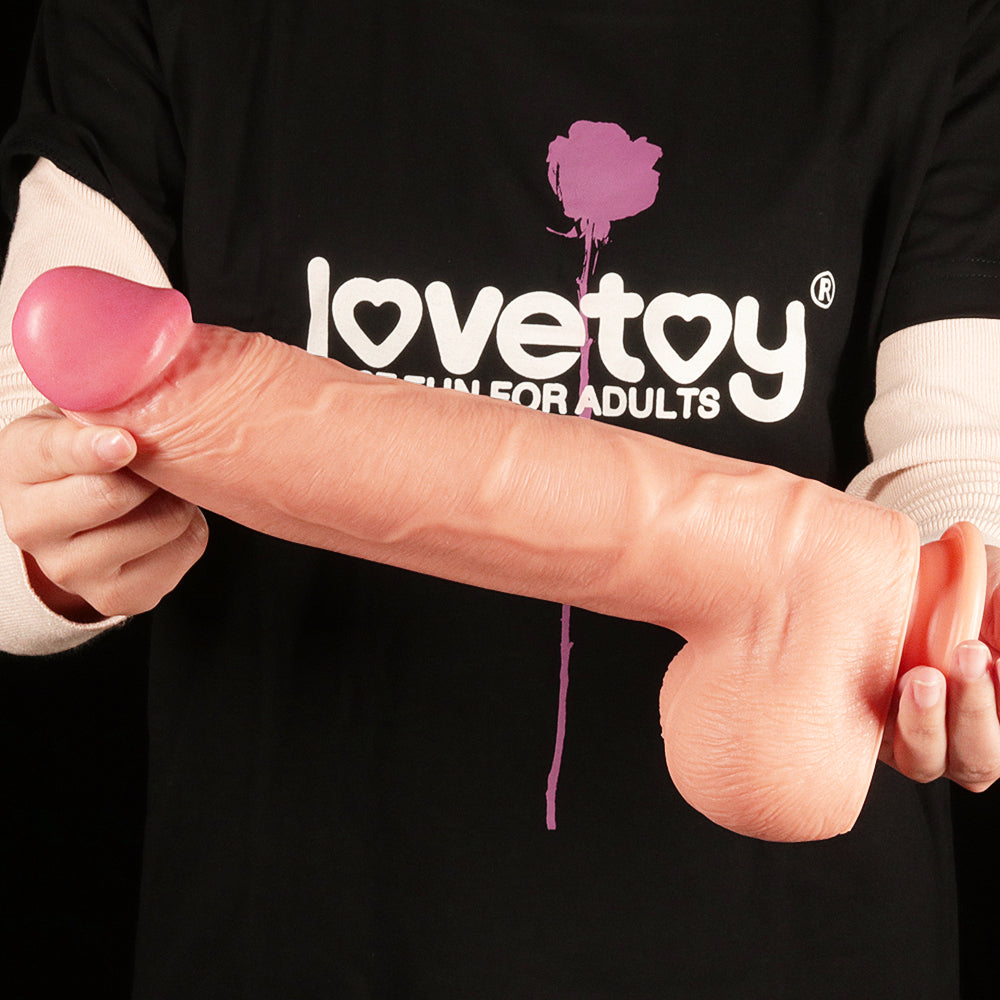 Nature Cock Dual Layered Silicone Dildo 12"