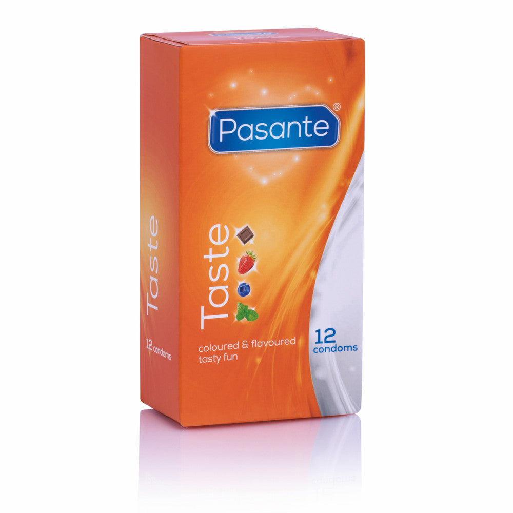 12 pcs. Pasante Taste flavoured fruit condoms