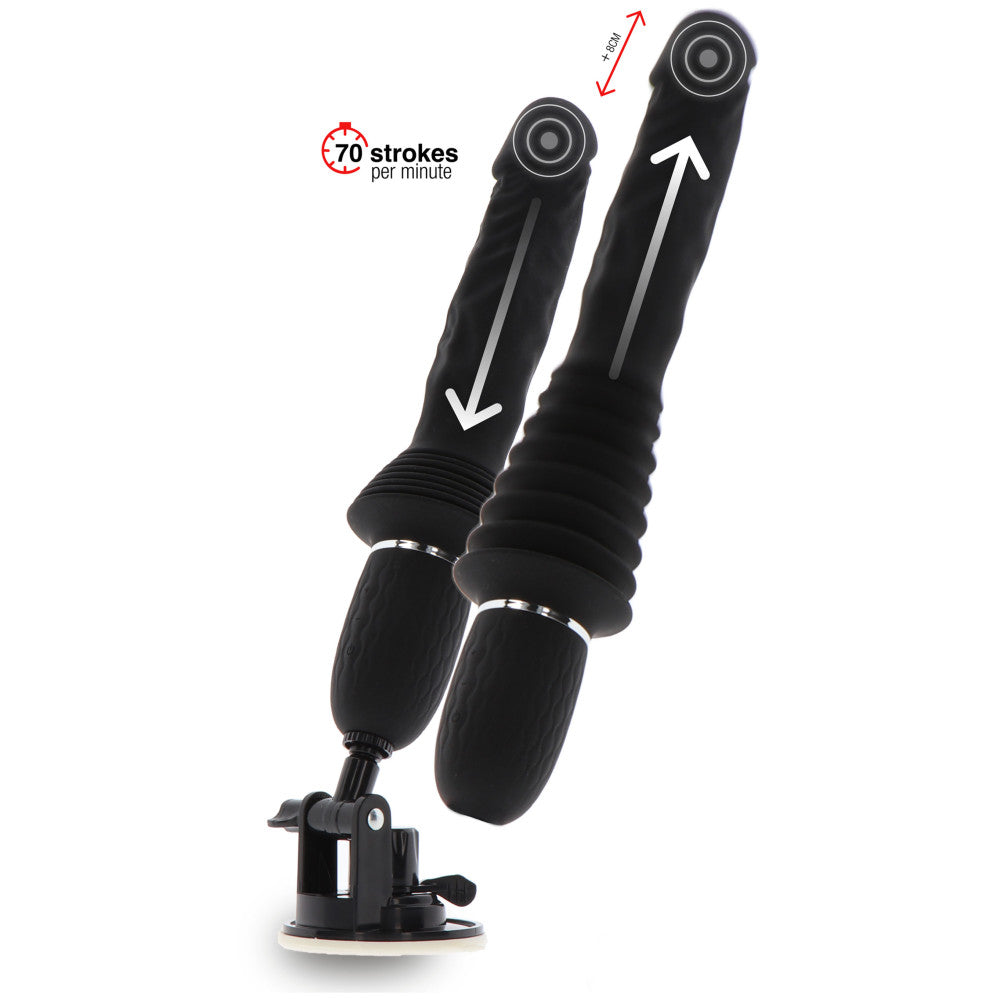 2 in 1 Vibrator and mini sex machine with Magnum Opus Pro remote