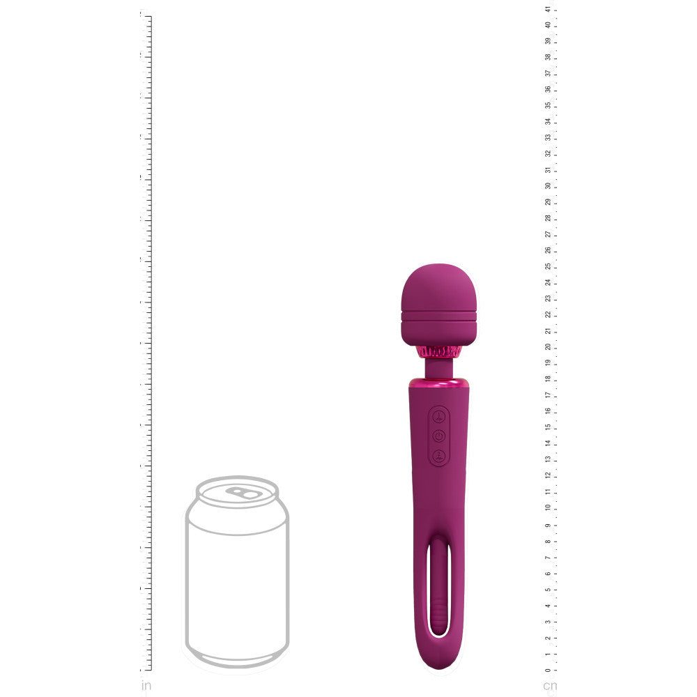 2 in 1 Wand massager with innovative G-spot vibrator Vive Kiku pink