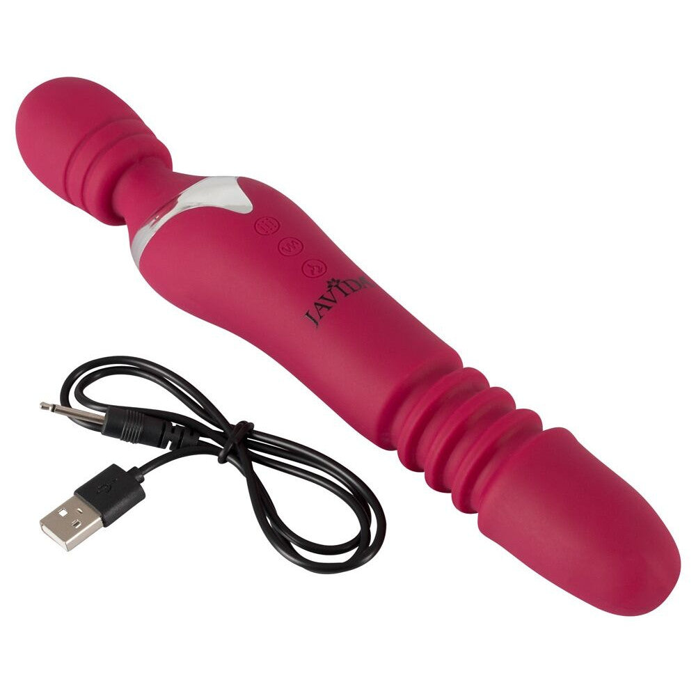 2 in 1 vibrator and wand massager with heating effect from Javida silicone