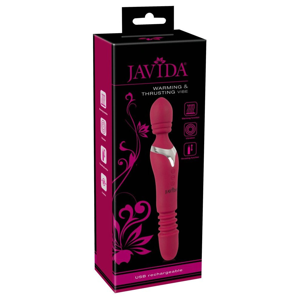 2 in 1 vibrator and wand massager with heating effect from Javida silicone