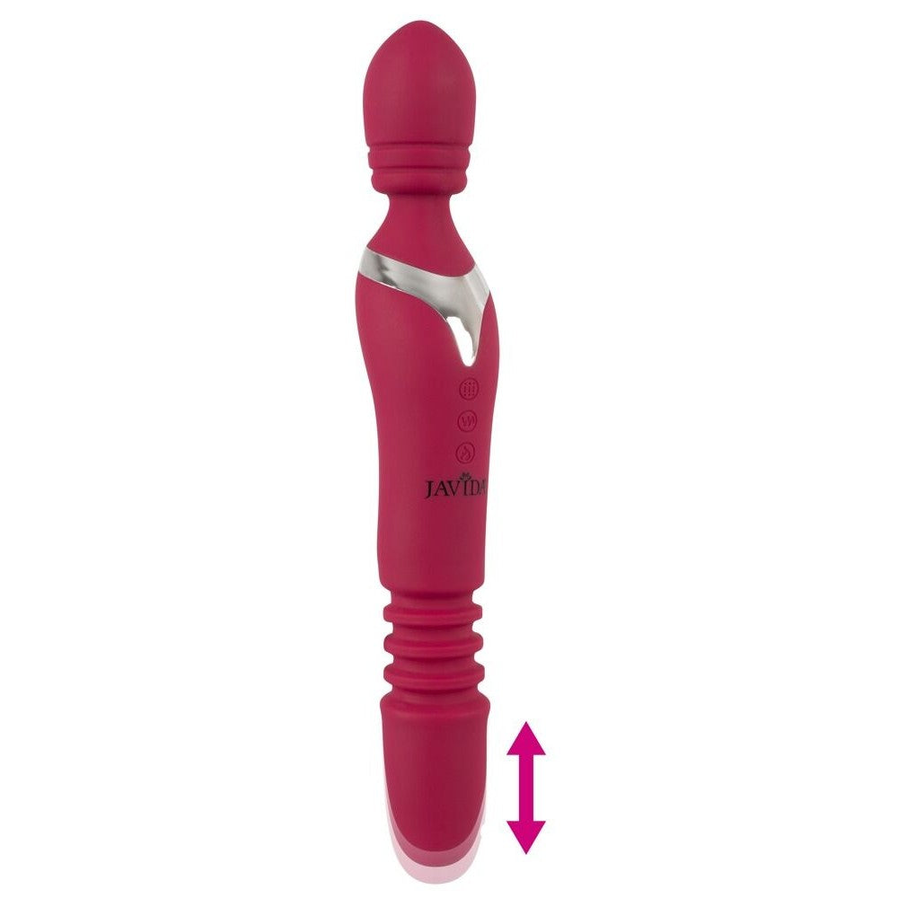 2 in 1 vibrator and wand massager with heating effect from Javida silicone