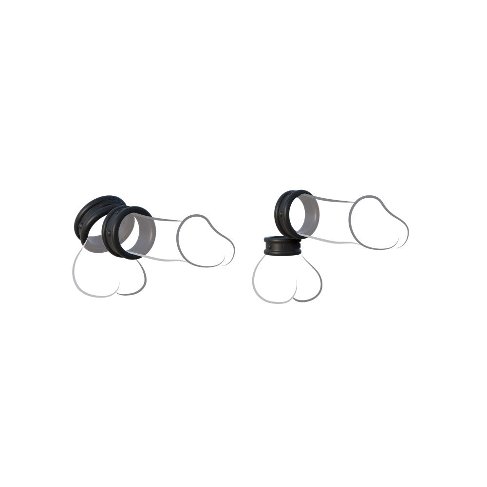 2 pcs. C-Ringz Max-Width 100% Silicone Cock Rings