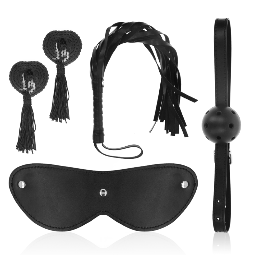 4 Piece BDSM Set Ohmama! #7 Black