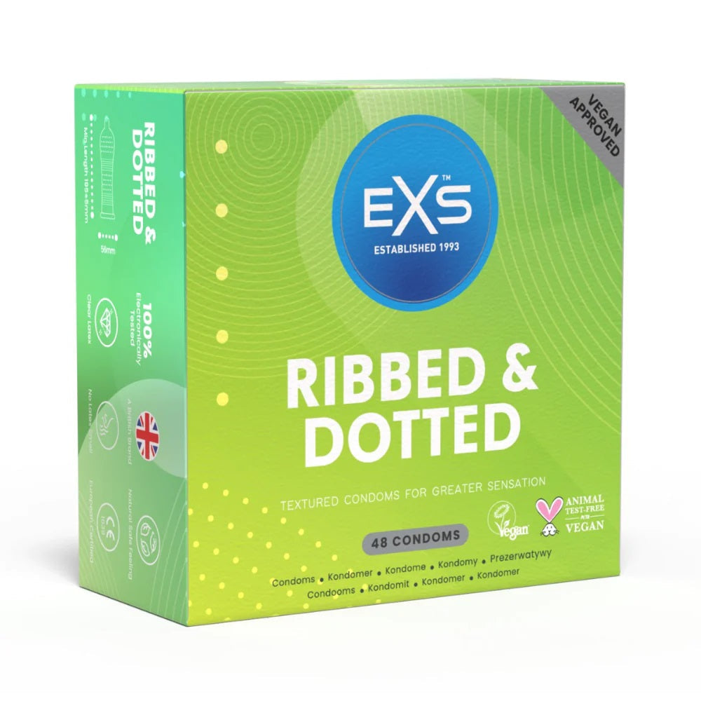 EXS Ribbed & Dotted Condoms 48 Pcs.