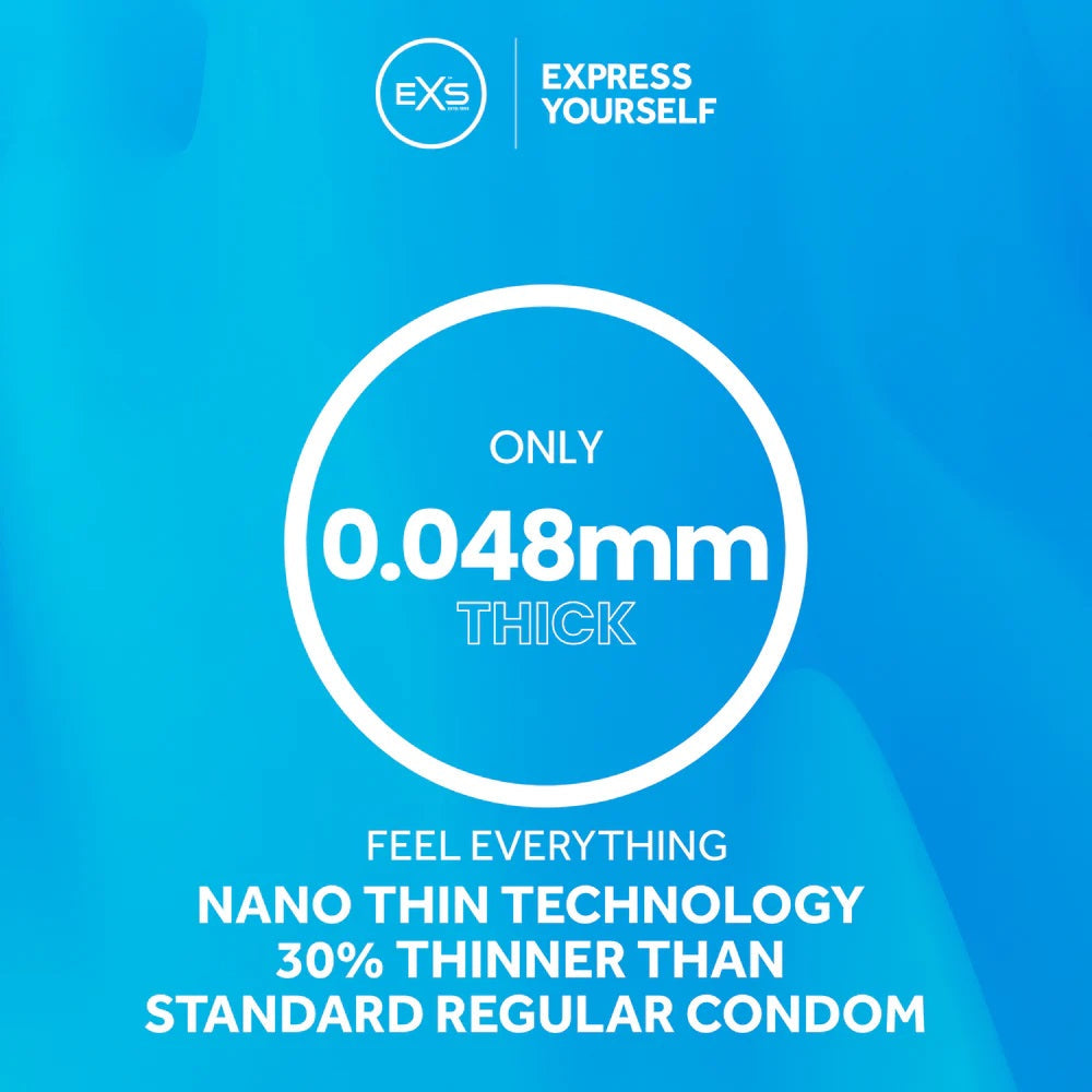 EXS Nano Vegan Latex Thin Condoms 48 pcs.